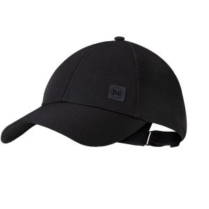 Czapka z daszkiem Summit Cap Black UPF 50. Czarne czapki Buff, bez wzorów, z materiału, sportowe. Za 109,99 zł.