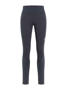 Odlo Legginsy "Langnes" w kolorze granatowym do biegania rozmiar: S. Niebieskie legginsy ODLO, bez wzorów, z podwyższonym stanem. Za 250,35 zł.