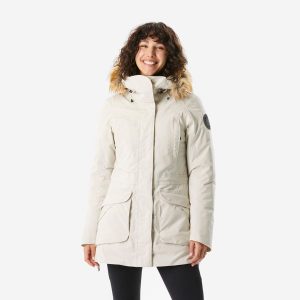 Parka turystyczna damska zimowa Quechua NH900 Warm -20°C wodoodporna. Brązowe kurtki QUECHUA, na zimę, m, bez wzorów, z syntetyku, bez kaptura. Za 499,99 zł.