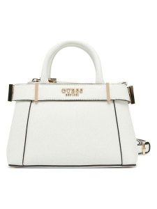Guess Torebka w kolorze białym - 21 x 14 x 7 cm rozmiar: onesize. Białe torebki klasyczne Guess, z aplikacjami, z materiału, przez ramię, bez dodatków. Za 410,41 zł.