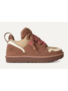 UGG Skórzane sneakersy "Lowmel" w kolorze brązowym rozmiar: 36. Brązowe trampki Ugg, bez wzorów, z materiału, bez zapięcia. Za 588,81 zł.