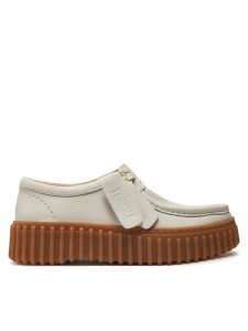 Clarks Półbuty Torhill Bee 26172085 Écru. Półbuty Clarks, bez wzorów, ze skóry, bez obcasa, na płaskiej podeszwie, bez zapięcia. Za 329,99 zł.