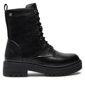 Trapery Refresh. Czarne buty zimowe Refresh, bez obcasa, bez zapięcia. Za 339,99 zł.