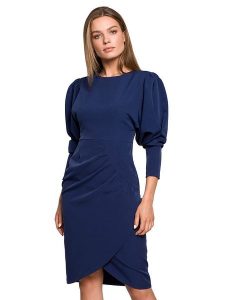 Stylove Sukienka w kolorze granatowym rozmiar: S. Niebieskie sukienki Stylove, s, bez wzorów, bez kołnierzyka, bez ramiączek, midi. Za 157,99 zł.