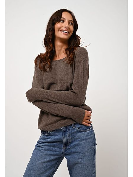 AUTHENTIC CASHMERE Kaszmirowy sweter "Lanfon" w kolorze brązowym rozmiar: M. Brązowe swetry oversize AUTHENTIC CASHMERE, m, bez wzorów, z kaszmiru, bez ramiączek. Za 262,29 zł.