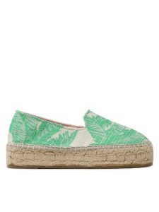 Manebi Espadryle Cotton Jaquard Double Sole Espadrilles G 4.8 D0 Zielony. Zielone espadryle Manebi, bez wzorów, z materiału, bez obcasa. Za 599,99 zł.