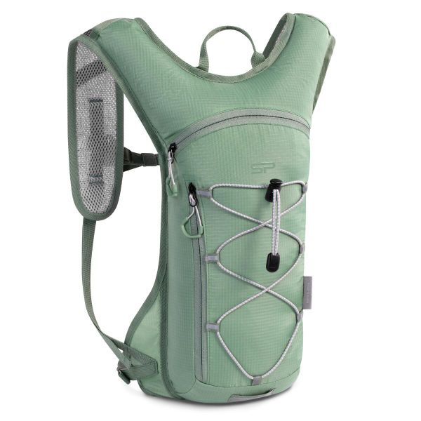 Plecak rowerowy z odblaskami i miejscem na bukłak Spokey Fuji. Zielone plecaki Spokey. W wyprzedaży za 59,99 zł.