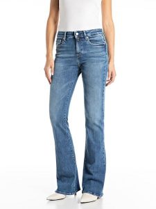 Replay Dżinsy - Flared fit - w kolorze niebieskim rozmiar: W29/L30. Niebieskie jeansy Replay, z aplikacjami. Za 346,95 zł.