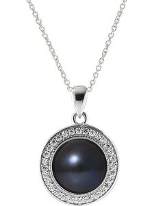 Pearline Srebrny naszyjnik z zawieszką - dł. 42 cm rozmiar: onesize. Niebieskie naszyjniki Pearline, z cyrkonią, srebrne. Za 230,59 zł.