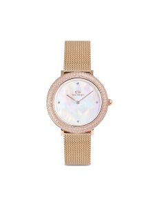 Daniel Wellington Zegarek Crystalline Bezel 3 DW00100823 Różowe złoto. Czerwone, analogowe zegarki Daniel Wellington. Za 899,99 zł.