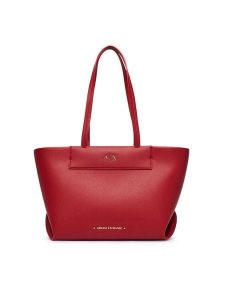 Armani Exchange Torebka XW001538 AF26447 U5102 Czerwony. Czerwone shopper bag Armani Exchange, bez wzorów, ze skóry, bez dodatków. Za 654,99 zł.