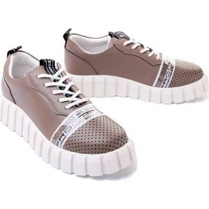 ARTIKER RELAKS 50C1330 taupe, półbuty damskie. Szare półbuty Artiker Relaks, na lato, bez wzorów, ze skóry, bez obcasa, bez zapięcia. Za 146,93 zł.