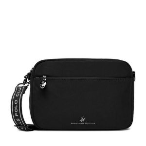 Torebka Beverly Hills Polo Club. Czarne listonoszki Beverly Hills Polo Club, bez wzorów, bez dodatków. Za 129,99 zł.