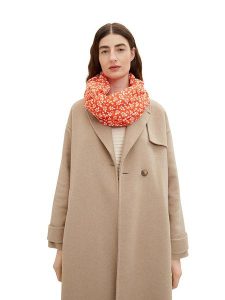 Tom Tailor Szal-koło w kolorze biało-czerwonym rozmiar: onesize. Czerwone szaliki Tom Tailor, bez wzorów, z materiału. Za 43,88 zł.