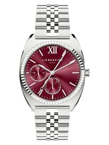 Liebeskind Chronograf w kolorze srebrno-bordowym rozmiar: onesize. Szare, analogowe zegarki Liebeskind. Za 482,03 zł.