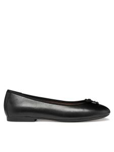 Geox Baleriny D New Palmaria D654JF 0TU11 C9999 Czarny. Czarne balerinki Geox, bez wzorów, ze skóry, bez obcasa, bez zapięcia. Za 419,99 zł.