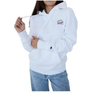 Bluza sportowa damska Champion Wmns City Snack Organic Cotton Blend Hoodie. Niebieskie bluzy Champion, s, bez wzorów, z bawełny, z kapturem. Za 207,00 zł.