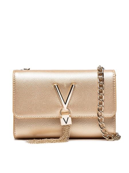Valentino Torebka Divina VBS1R403G Złoty. Żółte torebki klasyczne Valentino, bez wzorów, ze skóry, bez dodatków. Za 250,99 zł.