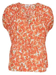 MOSS COPENHAGEN Bluzka "Pietra" w kolorze pomarańczowym rozmiar: L/XL. Pomarańczowe bluzki Moss Copenhagen, l, bez wzorów, bez kołnierzyka, bez ramiączek. Za 118,56 zł.