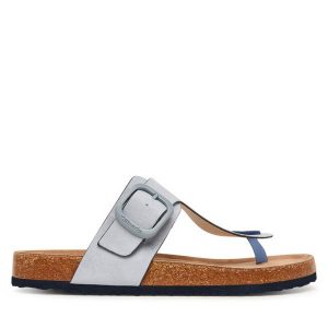 Japonki Tamaris. Niebieskie klapki Tamaris, bez wzorów, bez obcasa. Za 219,99 zł.