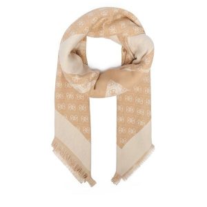 Chusta Guess. Brązowe apaszki i chusty Guess, z aplikacjami. Za 194,99 zł.