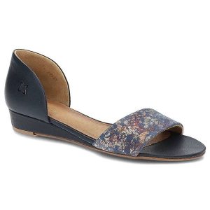 Granatowe Sandały Maciejka Damskie Wygodne Buty. Niebieskie sandały Maciejka, bez wzorów, ze skóry, bez obcasa, na koturnie, bez zapięcia. Za 239,00 zł.
