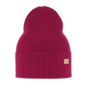 Czapka damska wiosenno - zimowa 100% wełniana merino Sophie - Bordowa. Czerwone czapki Molly, bez wzorów, z materiału. Za 69,90 zł.