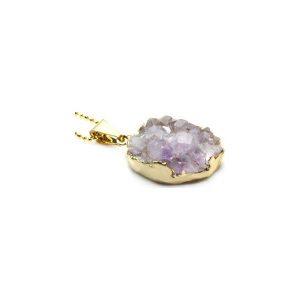 Naszyjnik Ametyst Druza Owal złoto. Zawieszki marki Brazi druse jewelry. Za 170,00 zł.