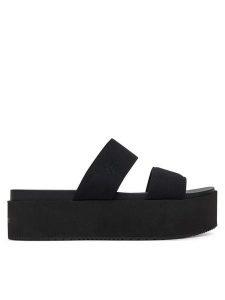Calvin Klein Jeans Klapki Flatform Sandal Webbing In YW0YW01789 Czarny. Czarne klapki Calvin Klein Jeans, bez wzorów, z jeansu, bez obcasa. Za 239,99 zł.
