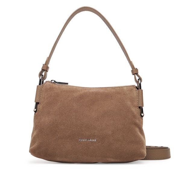 Torebka Coccinelle. Brązowe torebki klasyczne Coccinelle, bez wzorów, bez dodatków. Za 699,99 zł.