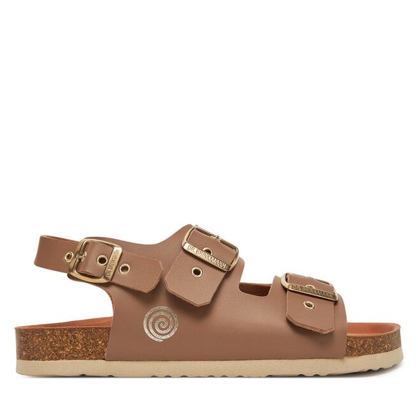 Sandały Dr. Brinkmann. Brązowe sandały Dr. Brinkmann, bez wzorów, bez obcasa, na płaskiej podeszwie, bez zapięcia. Za 259,99 zł.