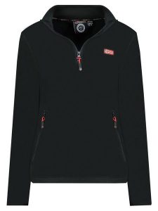 Geographical Norway Bluza polarowa "Ulyssia" w kolorze czarnym rozmiar: L. Czarne bluzy Geographical Norway, l, bez wzorów, z polaru, bez kaptura. Za 83,42 zł.