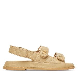 Sandały Nine West. Brązowe sandały Nine West, bez wzorów, bez obcasa, na płaskiej podeszwie, bez zapięcia. Za 279,99 zł.