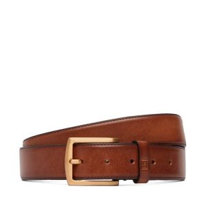 Pasek Tommy Hilfiger. Brązowe paski TOMMY HILFIGER, bez wzorów. Za 289,99 zł.