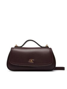 Calvin Klein Torebka LV04F3679G Bordowy. Czerwone torebki klasyczne Calvin Klein, bez wzorów, ze skóry, bez dodatków. Za 409,99 zł.