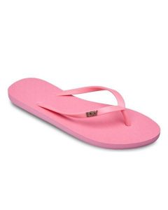 Japonki plażowe damskie Roxy VIVA IV. Czerwone klapki Roxy, bez wzorów, z gumy, bez obcasa. Za 74,99 zł.