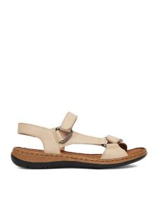 Go Soft Sandały CEO-WI23-4773-05 Beżowy. Brązowe sandały Go Soft, bez wzorów, ze skóry, bez obcasa, na płaskiej podeszwie, bez zapięcia. Za 179,99 zł.