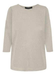 Vero Moda Sweter w kolorze beżowym rozmiar: XS. Brązowe swetry oversize Vero Moda, xs, bez wzorów, z włókna, bez ramiączek. Za 43,88 zł.