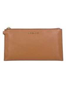 Michael Kors Skórzana kopertówka w kolorze karmelowym - 25 x 10 x 1 cm rozmiar: onesize. Brązowe torebki wieczorowe Michael Kors, bez wzorów, z materiału, bez dodatków. Za 339,99 zł.