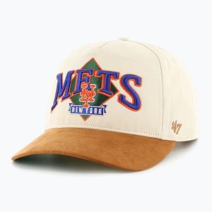 Czapka z daszkiem 47 Brand New York Mets The Diamond Hitch. Brązowe czapki 47 Brand, bez wzorów. Za 149,99 zł.