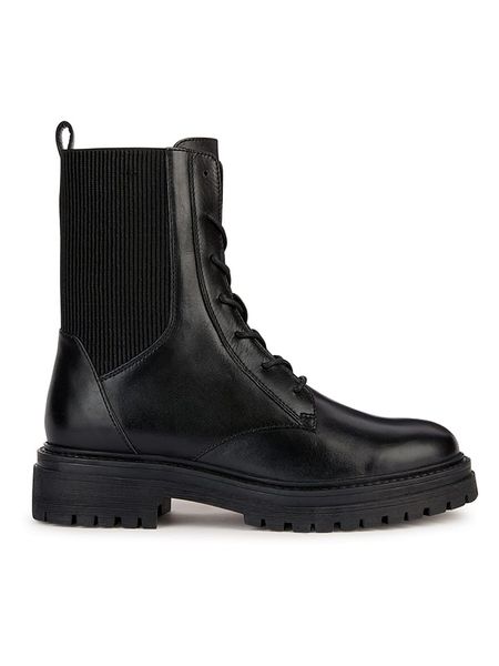 Geox Botki "Iridea" w kolorze czarnym rozmiar: 39. Czarne botki Geox, bez wzorów, z materiału, bez obcasa, bez zapięcia. Za 361,13 zł.