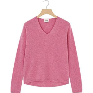Sweter w kolorze jasnoróżowym. Swetry klasyczne marki Rodier. W wyprzedaży za 127,95 zł.