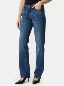 Guess Jeansy W6YAJD D1655 Niebieski Straight Leg. Niebieskie jeansy Guess, z aplikacjami, z bawełny. Za 434,99 zł.