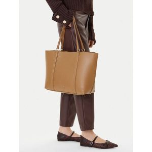 Torebka GINO ROSSI. Brązowe shopper bag Gino Rossi, bez wzorów, bez dodatków. Za 134,99 zł.