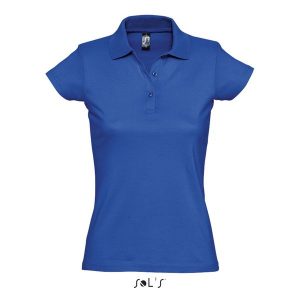 Damska koszulka polo Sol's Prescott. Niebieskie bluzki SOL'S, s, bez wzorów, bez kołnierzyka, bez ramiączek. Za 116,50 zł.