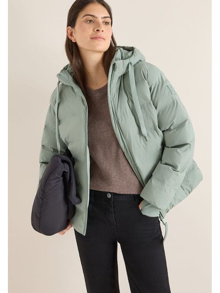 Cecil Kurtka pikowana w kolorze zielonym rozmiar: S. Zielone kurtki Cecil, s, bez wzorów, bez kaptura. Za 317,62 zł.