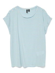 Vero Moda Koszulka w kolorze błękitnym rozmiar: XS. Niebieskie bluzki Vero Moda, xs, bez wzorów, z lyocellu, bez kołnierzyka, bez ramiączek. Za 39,49 zł.