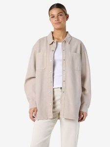 Noisy may Koszula "Alva" w kolorze beżowym rozmiar: M. Brązowe koszule Noisy may, m, bez wzorów, z bawełny, bez kołnierzyka, bez ramiączek. Za 136,78 zł.