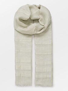 Becksöndergaard Szal "Milena" w kolorze szarym z dodatkiem wełny - 185 x 85 cm rozmiar: onesize. Szare szaliki Becksöndergaard, bez wzorów, z bawełny. Za 170,07 zł.