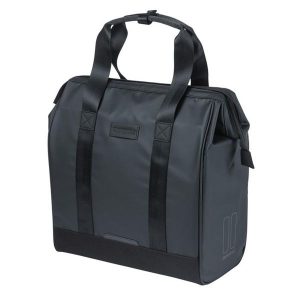 Torba na zakupy Grand, plandeka. Czarne shopper bag BASIL, bez wzorów, bez dodatków. Za 269,90 zł.